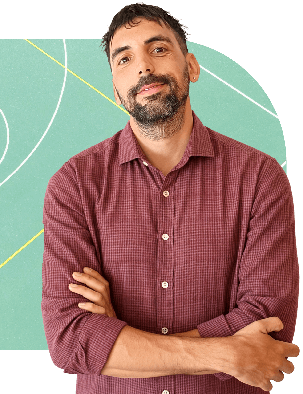 Retrato Rubén Monreal psicólogo sonriendo